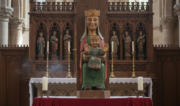 “Virgen Románica” – Espiritualidad en la forma y la madera